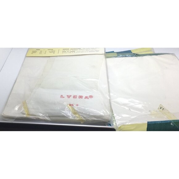 Vintage White Stockings Sheer Lycra Transparent Size 8 1/2 -9 Small Lot Of 3 - Picture 3 of 3